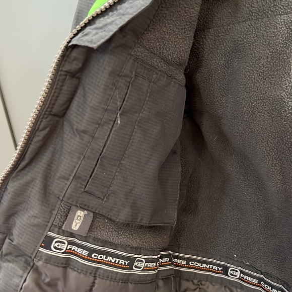 Great Play Jacket{Free Coubtry}Boys Sz XS(5/6) Charcoal Gray/Green Winter Jacket - Picture 8 of 12